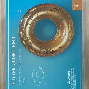 Gold glitter pool ring